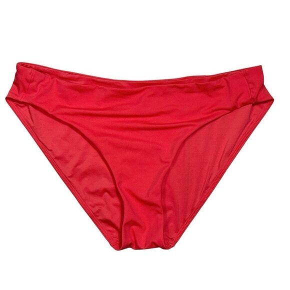 CUUP The Brief Bikini Bottom In Hibiscus Orange - Picture 4 of 9
